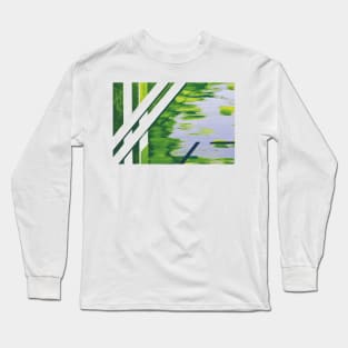 Bamboo grove in Spring Greens and Lilac Long Sleeve T-Shirt